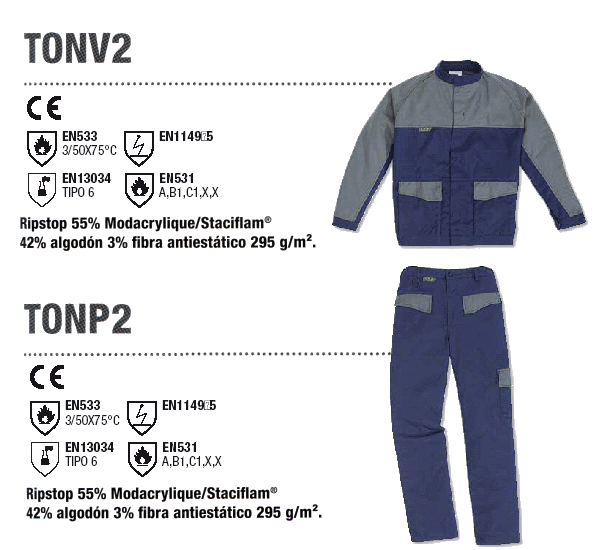 pe3 Cazadora TON2 y Pantalón TONP2