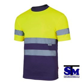 camiseta_tecnica_velilla_305506_bicolor_AV_m-c_marino_amarillo_flúor-